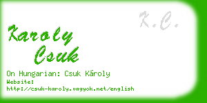 karoly csuk business card